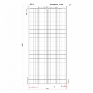 160W Fibreglass panel Dimensions