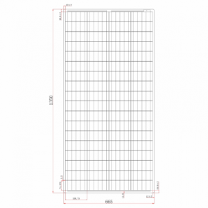 160W Fibreglass panel Junction box Dimensions