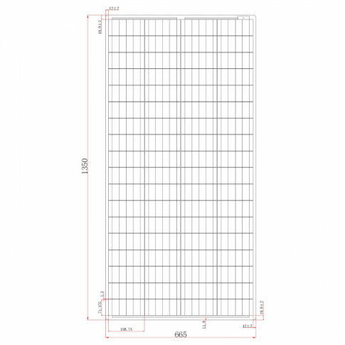 160W Black Semi-flexible Fibreglass Solar Panel with Round Rear Junction Box & 3m cable, ETFE - Image 2