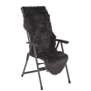 Furskin Type Cover For Chair - Grey